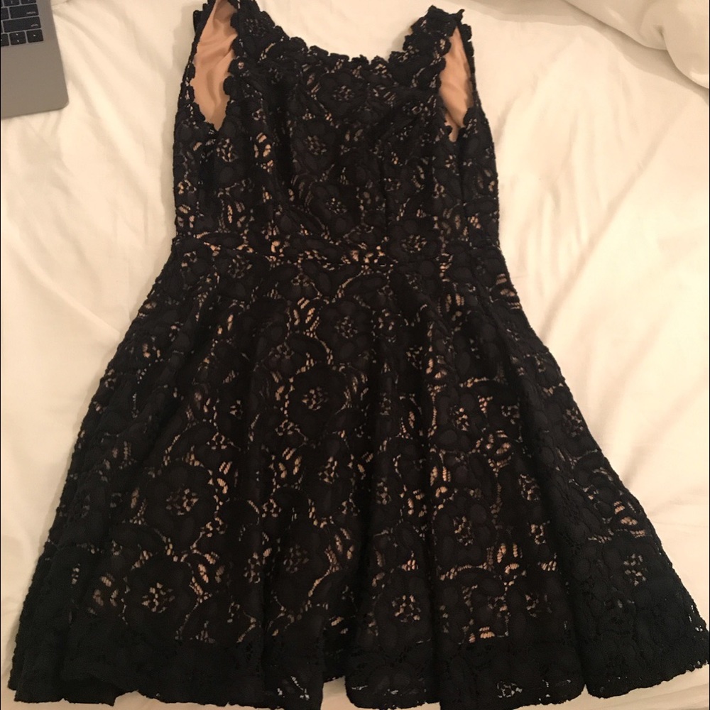 black lace dress
